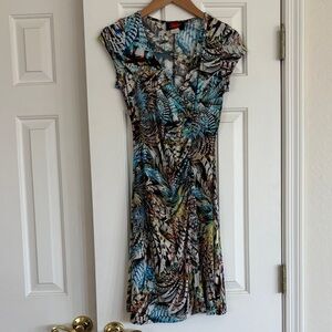 Multicolor Patterned Women's Dress